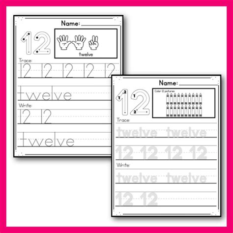 Image result for Write and Count Number 12 Worksheet