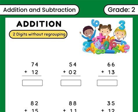 Image result for Addition and Subtraction Worksheet for Grade 2 PDF