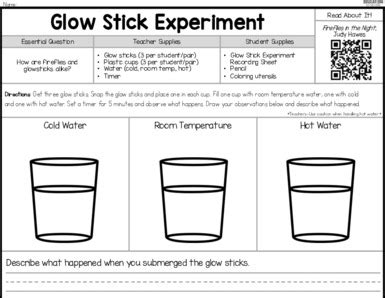 Science in a Snap Glow Stick Experiment に対する画像結果