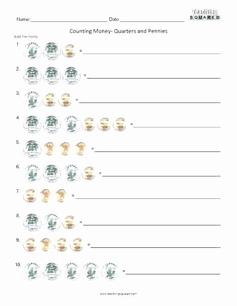 Toradh íomhá ar Counting Money Worksheets 3rd Grade Answer Key