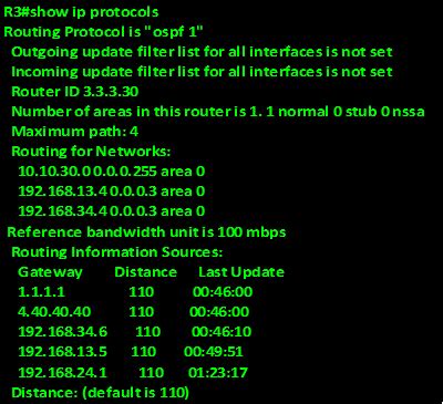 Show IP Ospf Interface Command に対する画像結果