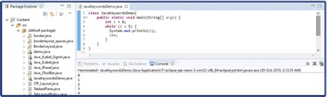 Toradh íomhá ar Java Keyword List