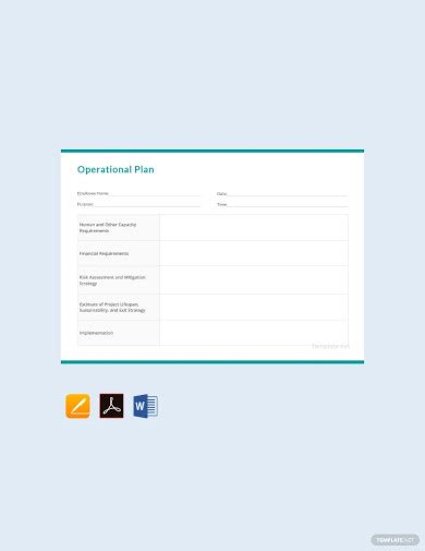 Image result for Operationalization Plan Template