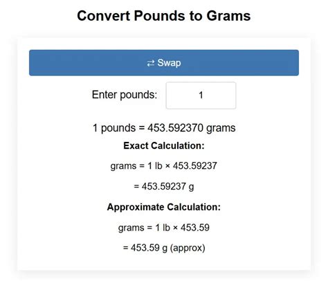 Image result for How to Convert Pounds to Grams