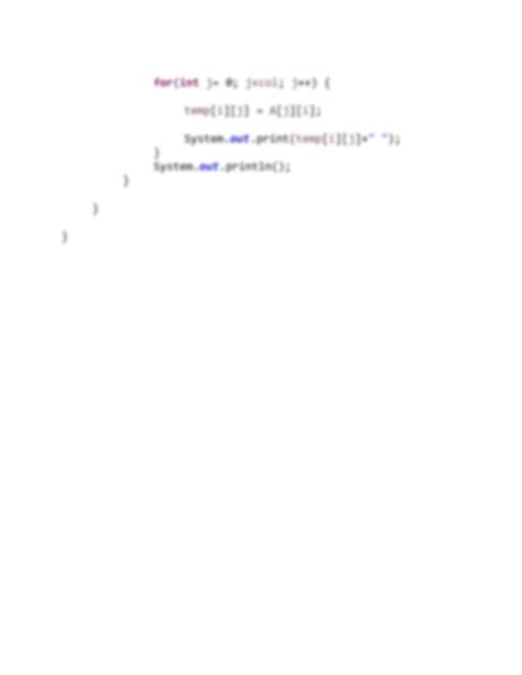 Toradh íomhá ar Java Class Diagram for Transpose Matrix