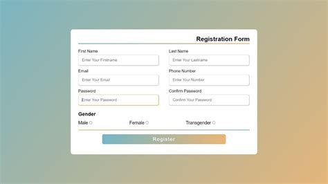 Image result for How to Write HTML Registration Form