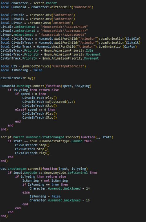 Afbeeldingsresultaten voor How to Script Walking Animation Roblox