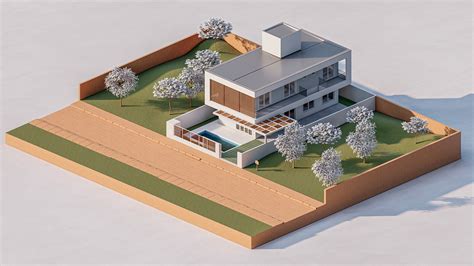 Toradh íomhá ar Isometric Model View Building Enefgy Model