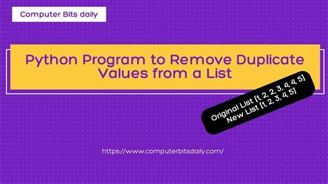 Image result for Remove Duplicate in Python List