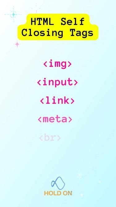 Image result for Self Closing Tags in HTML