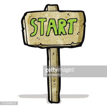 Image result for Start Sign Cartoon