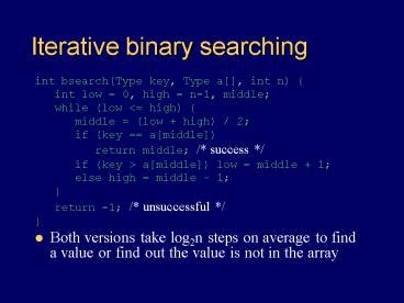 Image result for Iterative Binary Search