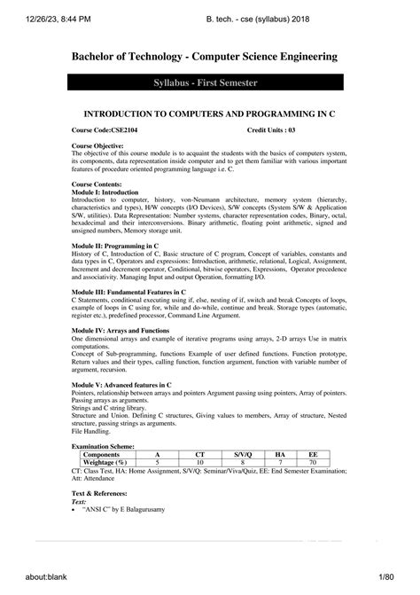 Image result for B.Tech CSE 2nd Year Syllabus