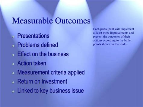 Image result for Measurable Outcomes Examples