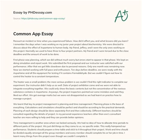 Good Common App Essay Examples に対する画像結果