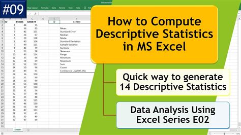 Image result for Descriptive Statistics Graph Excel