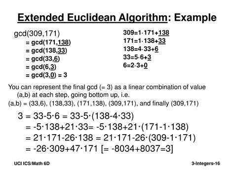 Image result for Extended Euclidean Algorithm Example