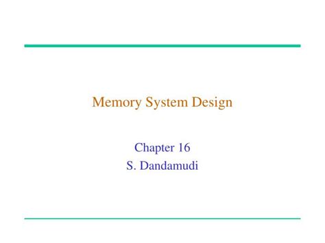 Image result for Memory System Design