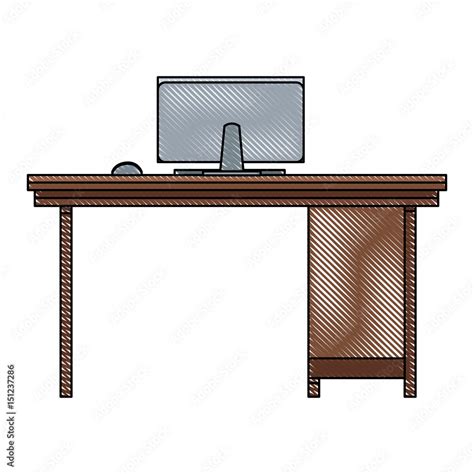 Image result for Drawing Computer Desk Office Chair