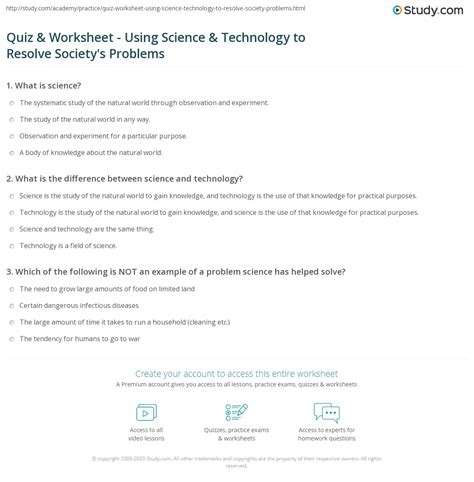 Résultat d’images pour Science vs Technology Worksheet