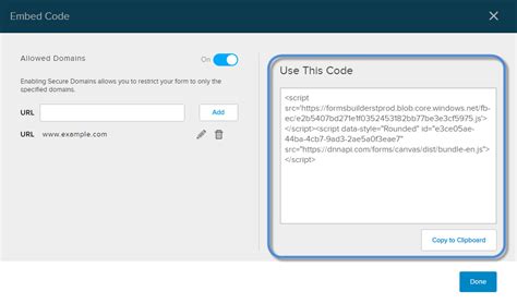 Embed Code Form に対する画像結果