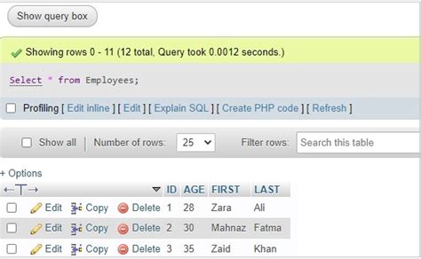 Image result for SQL Query in PHP