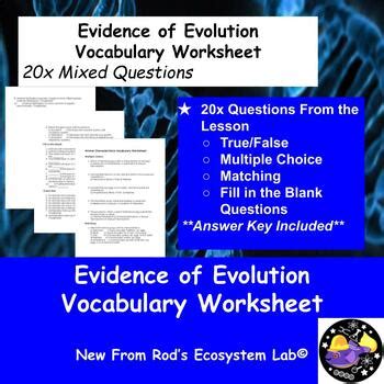 Image result for Evidence of Evolution Map Answer Key