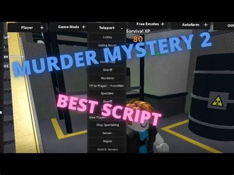 Toradh íomhá ar Murder Mystery 2 Script Pastebin 2021