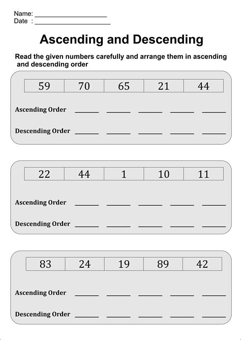 Image result for Ordering Numbers First Grade