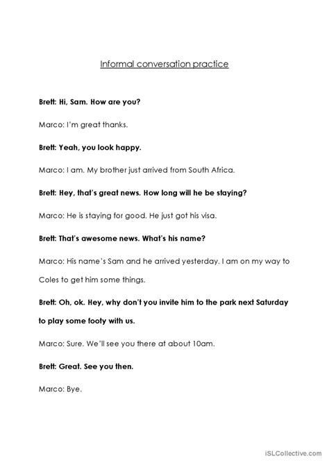 Image result for Informal Conversation