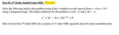 Image result for Ode Initial Value Problem