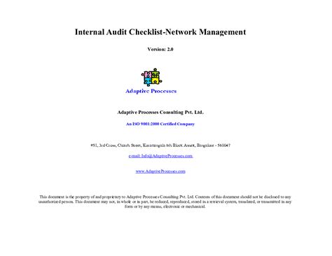 Network Audit Checklist に対する画像結果