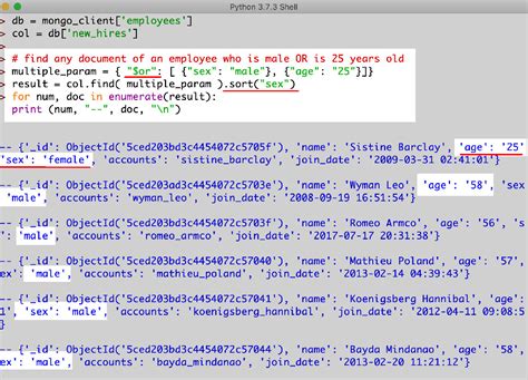 Toradh íomhá ar MongoDB Sort Query
