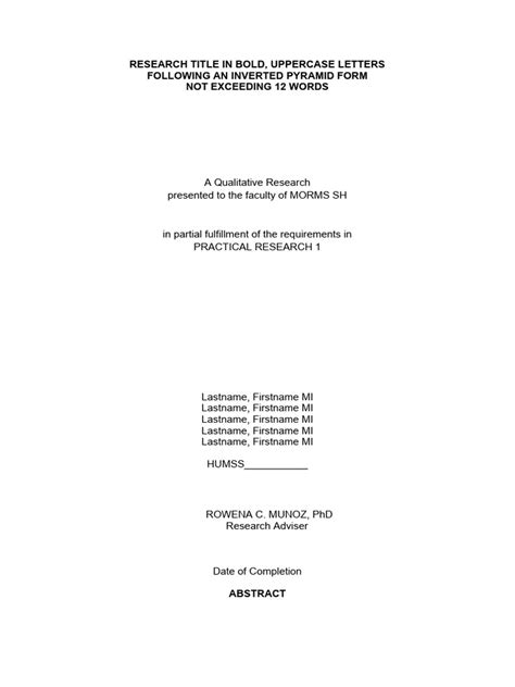 Research Project Paper Format に対する画像結果