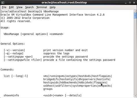 Toradh íomhá ar Oracle VirtualBox Manager GUI