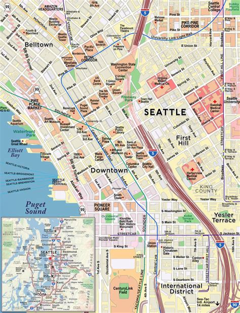 Image result for Seattle Area Map