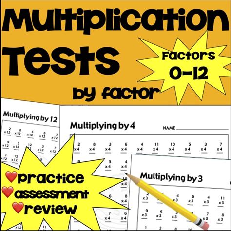 Image result for Elementary Multiplication Test