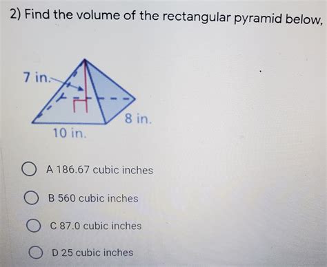 Image result for Volume of a Rectangular Pyramid