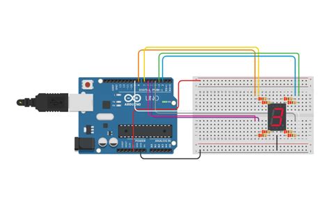 Image result for 7-Segment Display Arduino Code Tinkercad