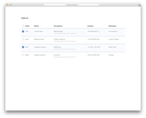 Image result for HTML/CSS Table Templates