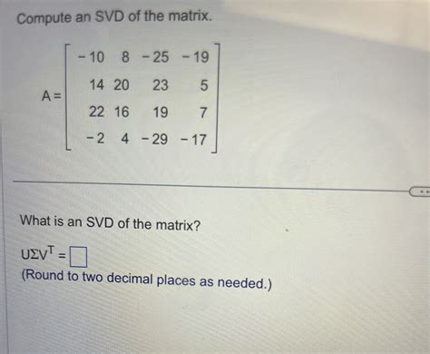 Image result for SVD for Matrix Example