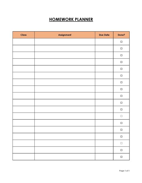 Homework Planner Template Excel に対する画像結果