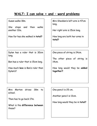 Image result for Length Worksheet for Grade 3 Word Problems
