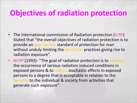 Image result for Objectives of Radiation Protection