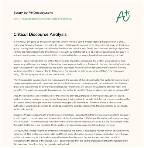 Image result for Critical Discourse Analysis Example.y