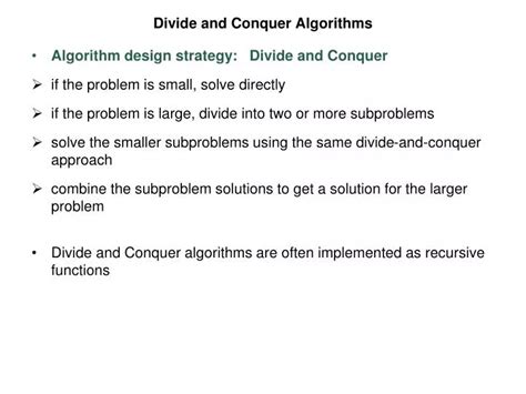Image result for Divide and Conquer Algorithm Images for Ppt Presentation
