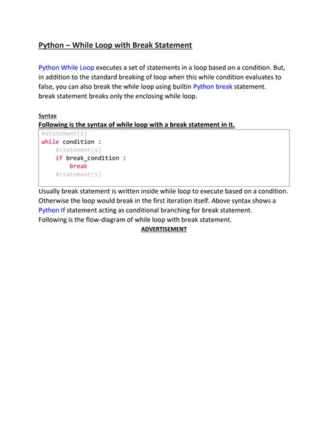 Image result for Python Break While Loop