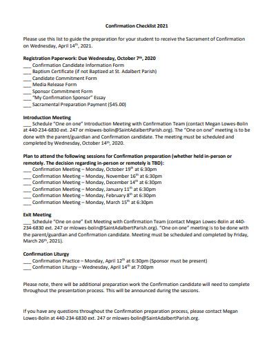 Image result for Process Confirmation Checklist