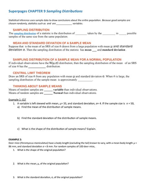 Image result for Chapter 9 Sampling Distributions