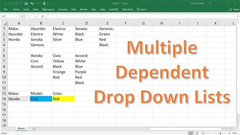Nested Drop Down Excel に対する画像結果